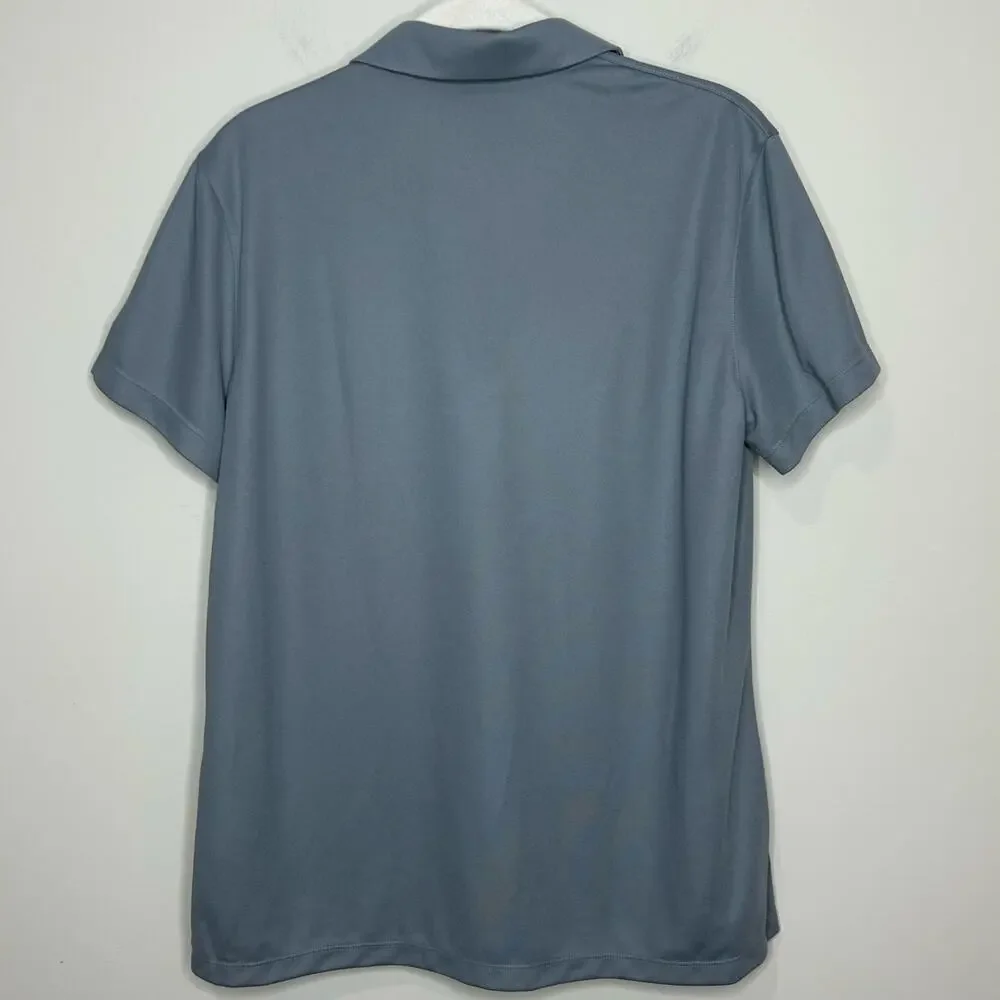 NWT Nike Ladies Dri-FIT Micro Pique 2.0 Polo Shirt Size L Saratoga Blue Streaks